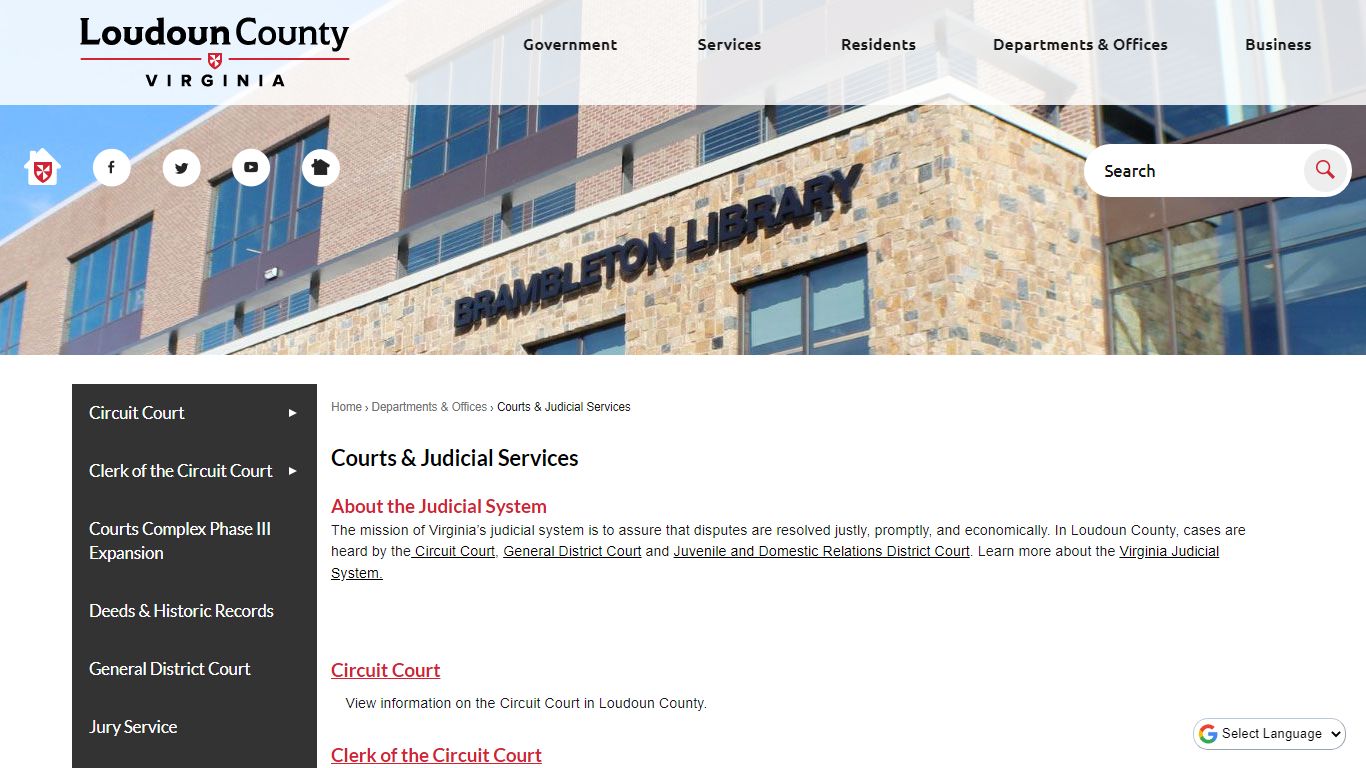 Courts & Judicial Services | Loudoun County, VA - Official Website