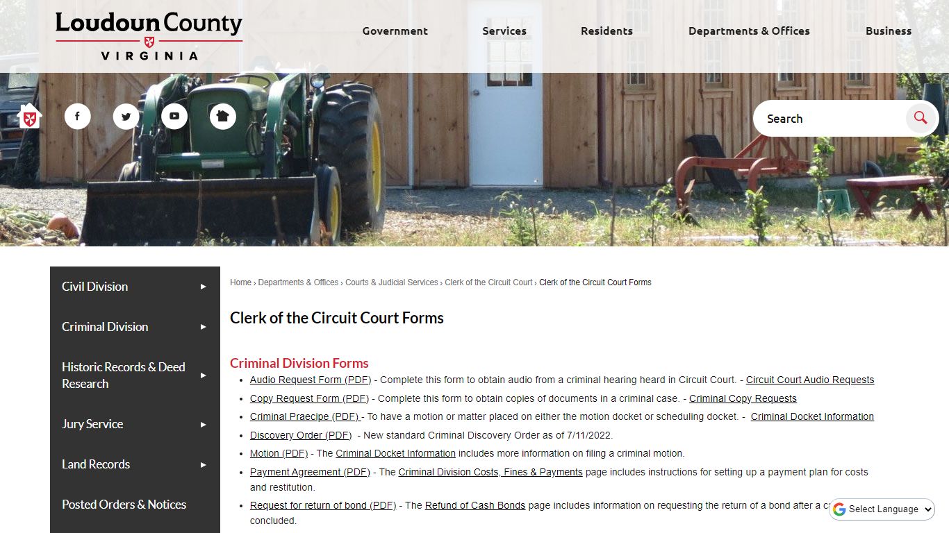 Clerk of the Circuit Court Forms | Loudoun County, VA - Official Website